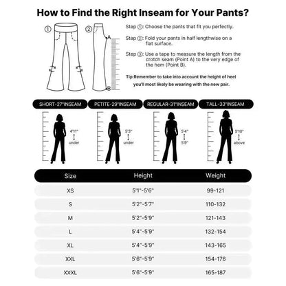 Women's High-Waist Wide Leg Pants – Business Casual Yoga Dress Pants with Pockets